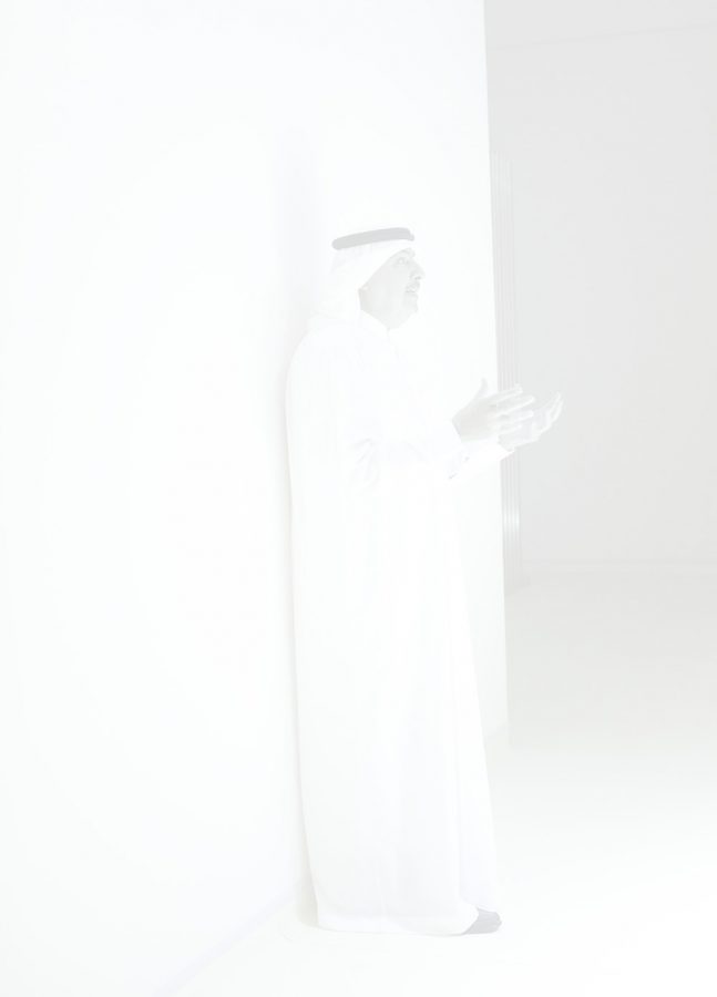Shaikh Rashid bin Khalifa Al Khalifa in his Studio.