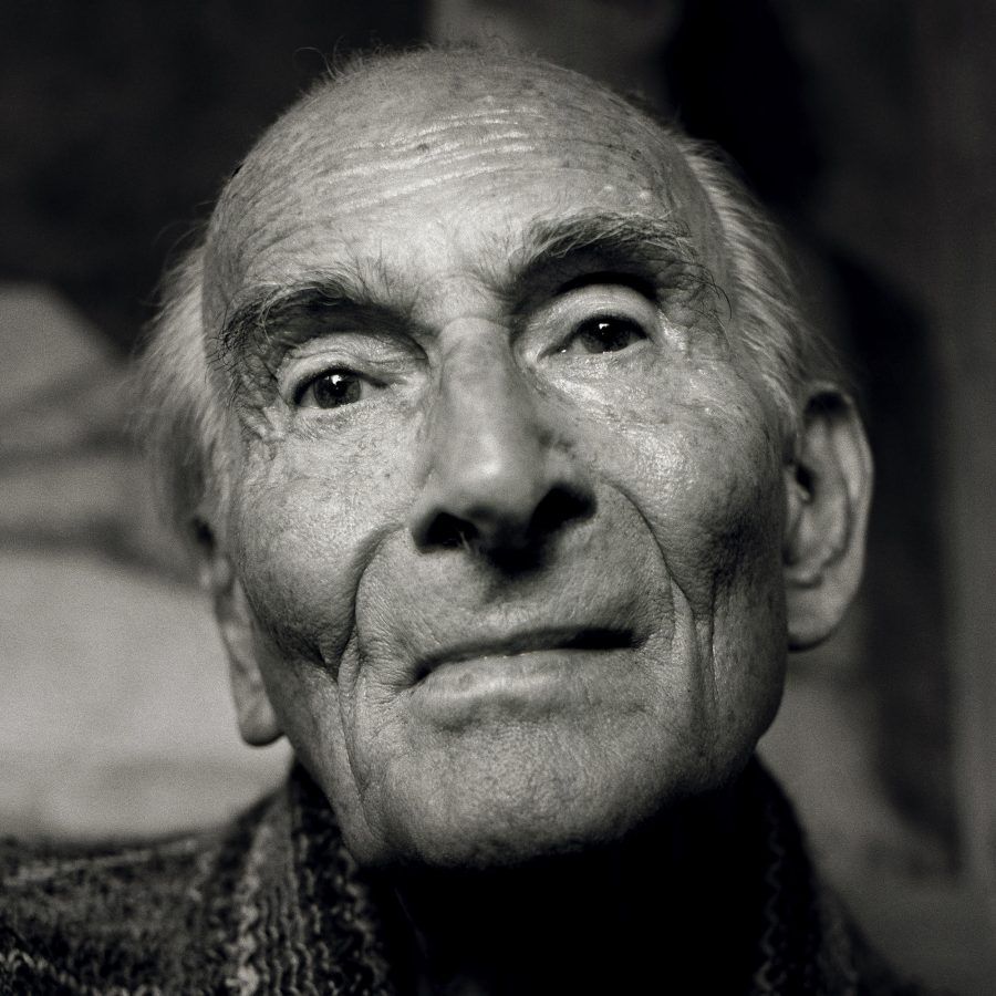 Black and White close-up of the artist Balthus.