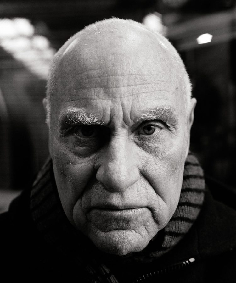 closeup portrait of Richard Serra.