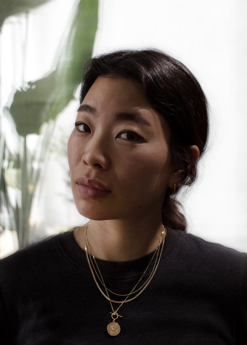 The artist Jeewi Lee in her Studio.