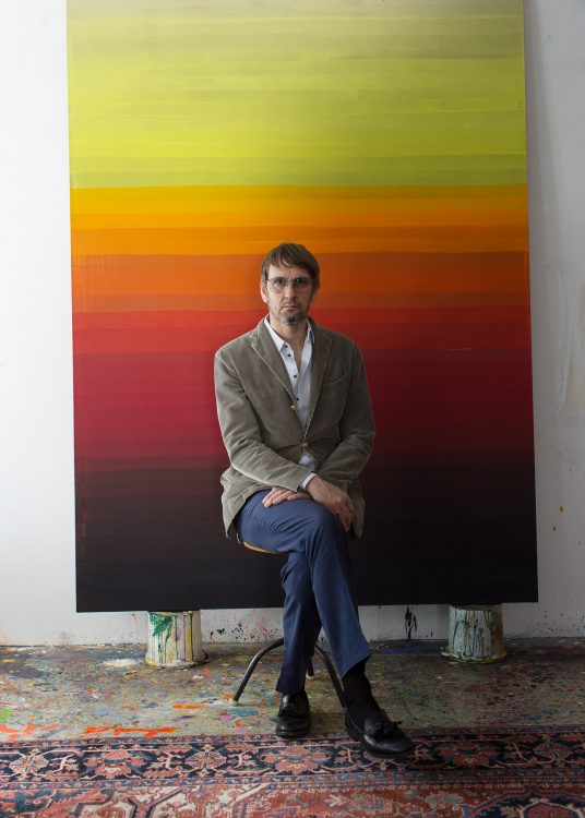 Daniel Richter in his studio.