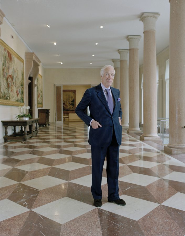 Antonio Puri Purini in the foyer of the Italian embassy.