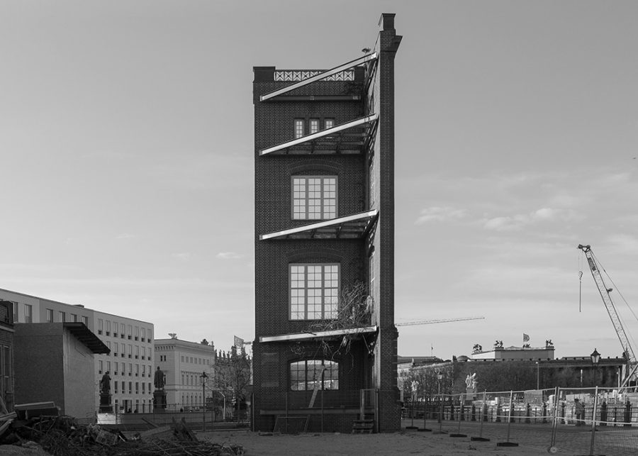 Freestanding facade corner of the Berliner Bauakademie in Berlin's central district Mitte.