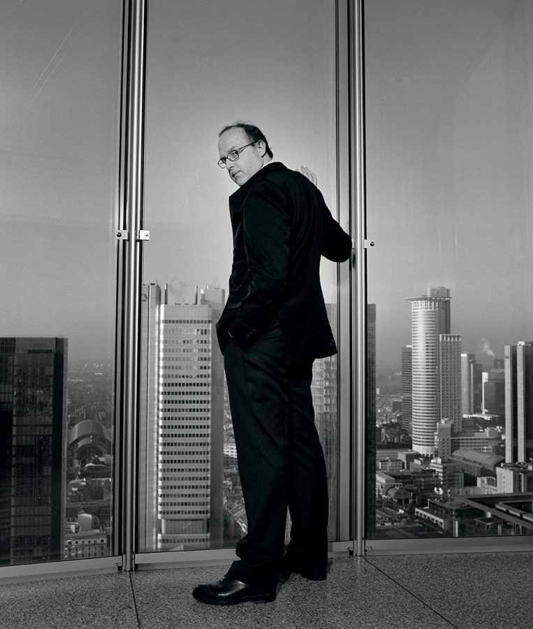 Joachim von Braun in the Commerzbank Tower 35 floor in Frankfurt am Main.