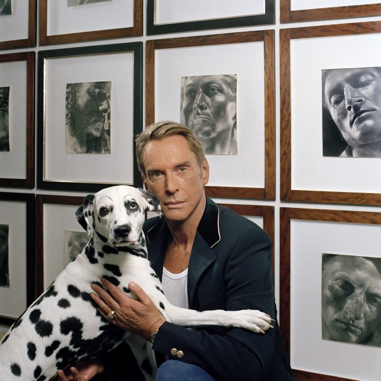 Wolfgang Joop with his dog.